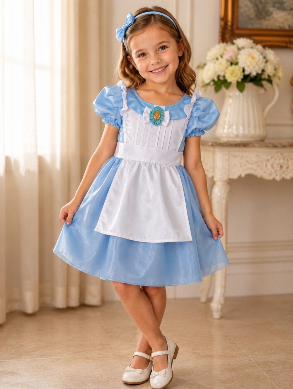 Disney Collection Alice in Wonderland Toddler Costume Dress Size 2 (92 cm) Blue